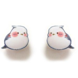 Cute tits and bird earrings